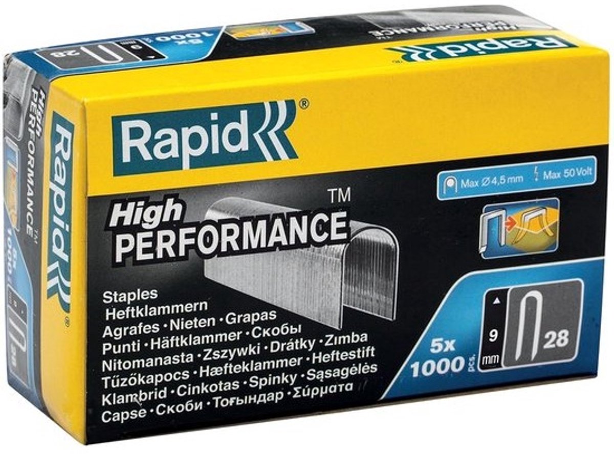 Nietjes voor Tacker - Krammen Kabel - Kabels Bevestigen - Ronde Kop - 9mm 5000 Stuks - Zilverkleurig
