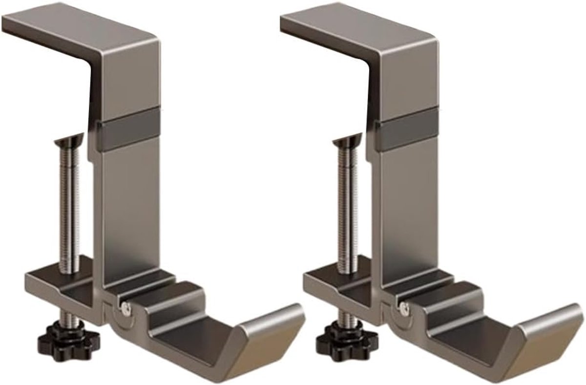 2 stuks tassenhouders voor tafel, handtashouder, opvouwbaar, verstelbare haken, multifunctionele standaard voor schooltassen, handtassen en hoofdtelefoon