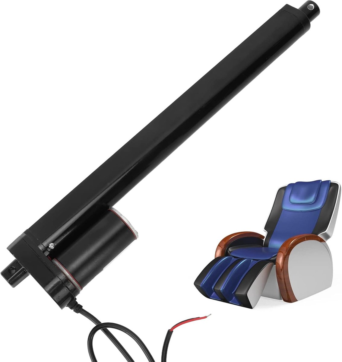 Lineaire actuator, 1000N lineaire actuatorslag, montagebeugel 300 mm, voor massagestoel (alleen actuator) Lineaire bewegende delen