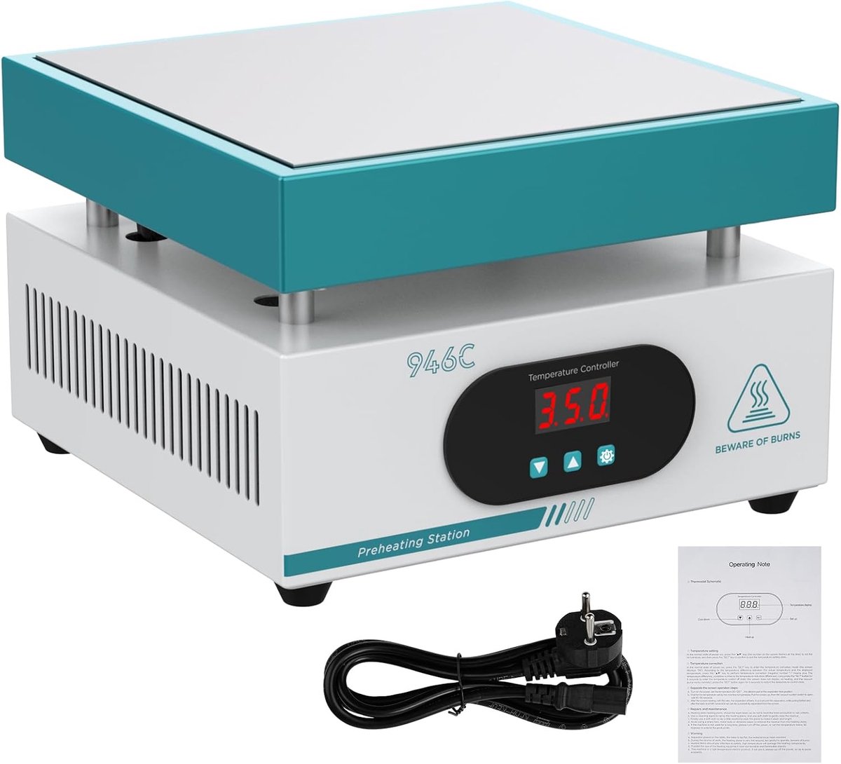 Verwarmingsplaat, PCB, elektrische verwarmingsplaat, microcomputer, elektrische verwarmingsplaat tot 350 graden Celsius, voor printplaat, mobiele telefoon, beeldschermreparatie en