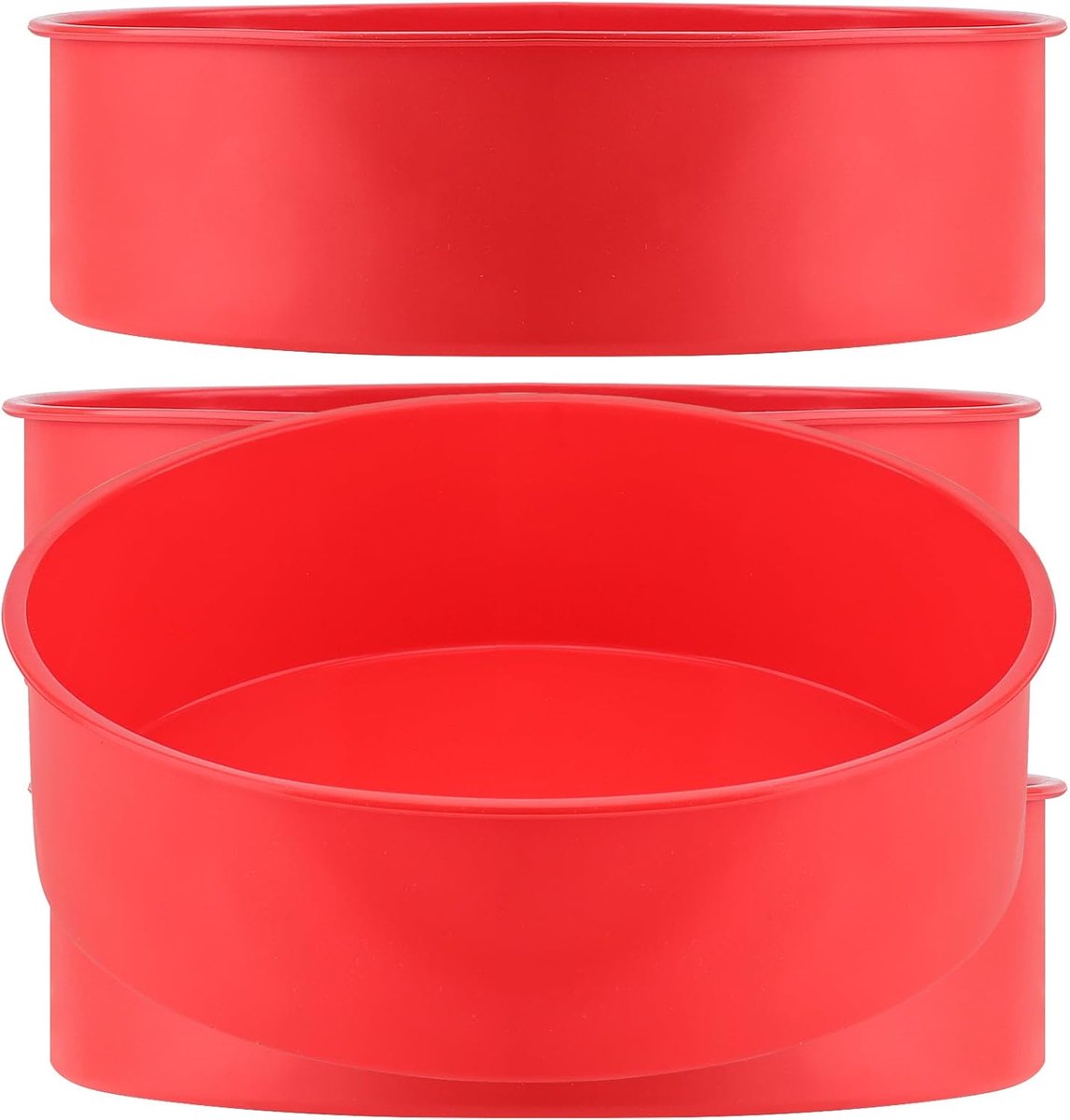 Dailygoods- Cakevormpjes 4 stuks - Siliconen - Antiaanbaklaag - Ronde 15 cm - Lichtgewicht - Gemakkelijk schoon te maken - Taartvorm