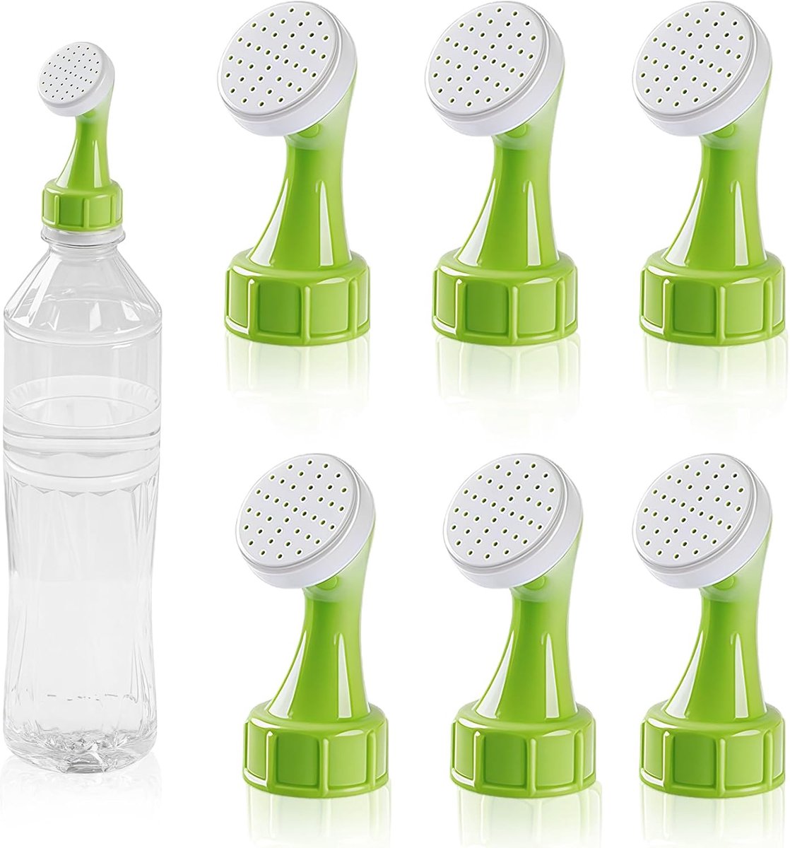 Dailygoods - Flessentop Sprinkler - Plastic Gieter - Wateren - 6 Pack - Irrigatie - Geschikt voor Drinkflessen - Tuinieren