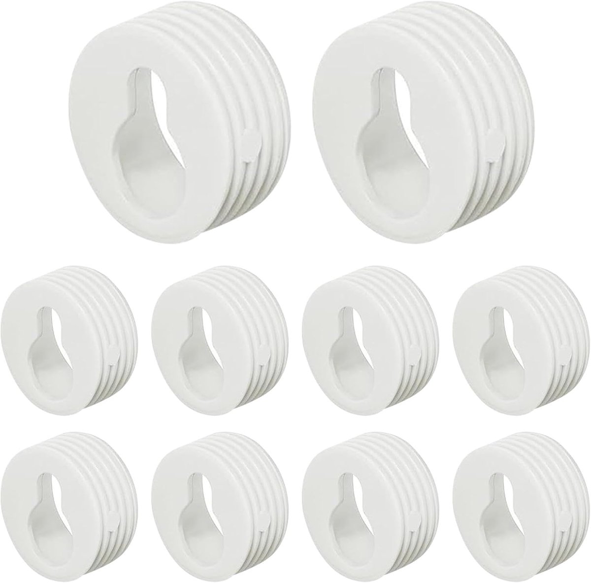 Dailygoods- Kastophanger 10 stuks - 20 mm - Kunststof - Sleutelgat - Plankdrager - Hangers - Eenvoudige installatie - Plankhouder