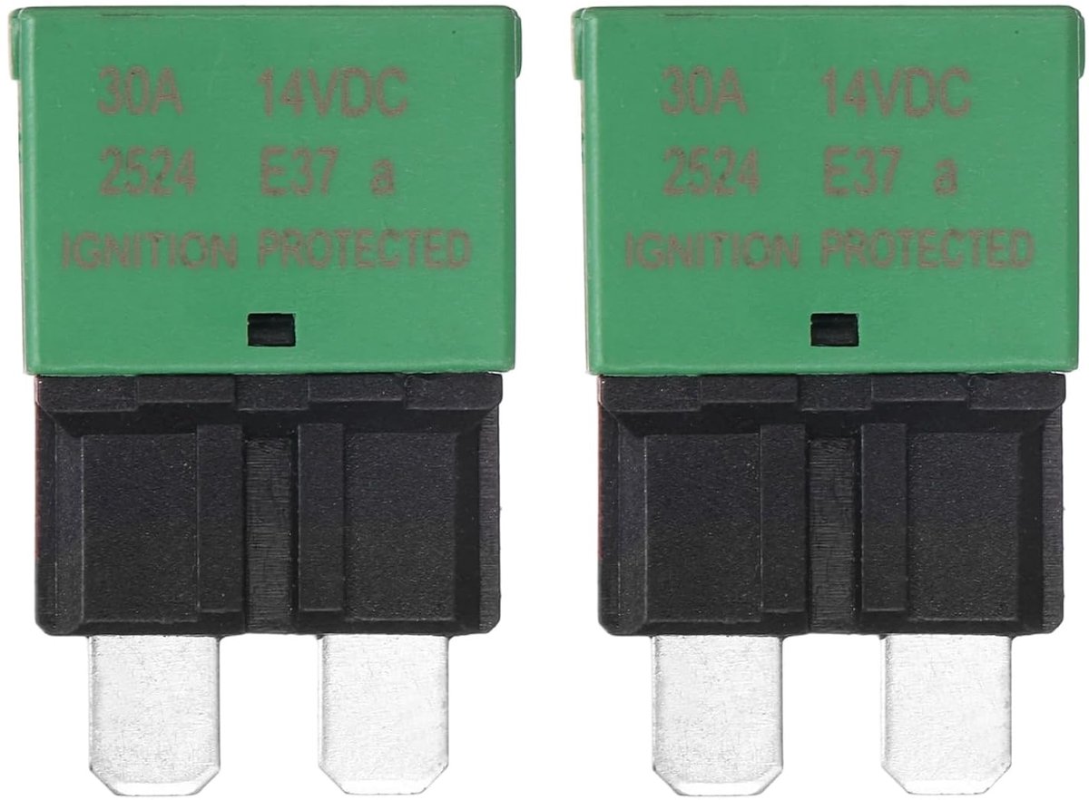 Zekering voor auto's, resetbaar, 14 V DC 30 A, E37, laag profiel, ATC/ATO, zekering voor auto, vrachtwagen, camper, SUV, marine, boot, motorfiets