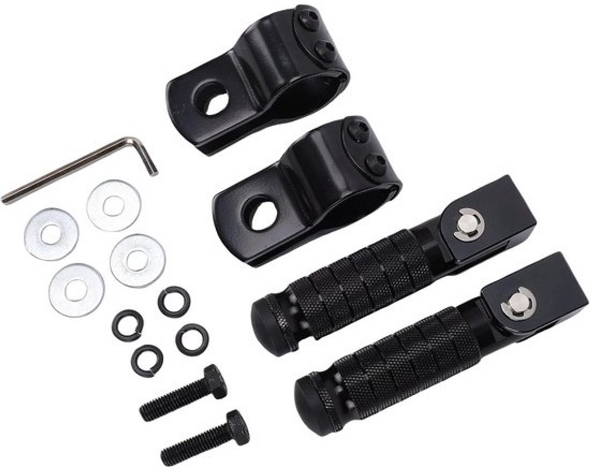 Motorfiets Voetsteunen - Opvouwbare Pedalen - Universeel Gebruik - Antislip Kartelontwerp - 22-35mm Pijp