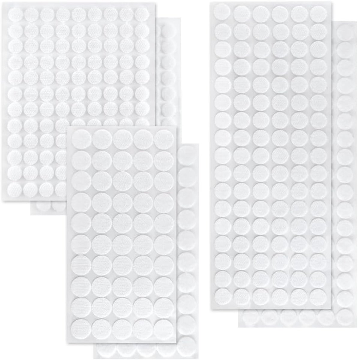 Dailygoods- Klittenband Stippen 418 Stuks - Dubbelzijdige Kleverige Stippen - Zelfklevende Ronde Stippen - Sterke Hechting - Herbruikbaar - Voor Doe-H