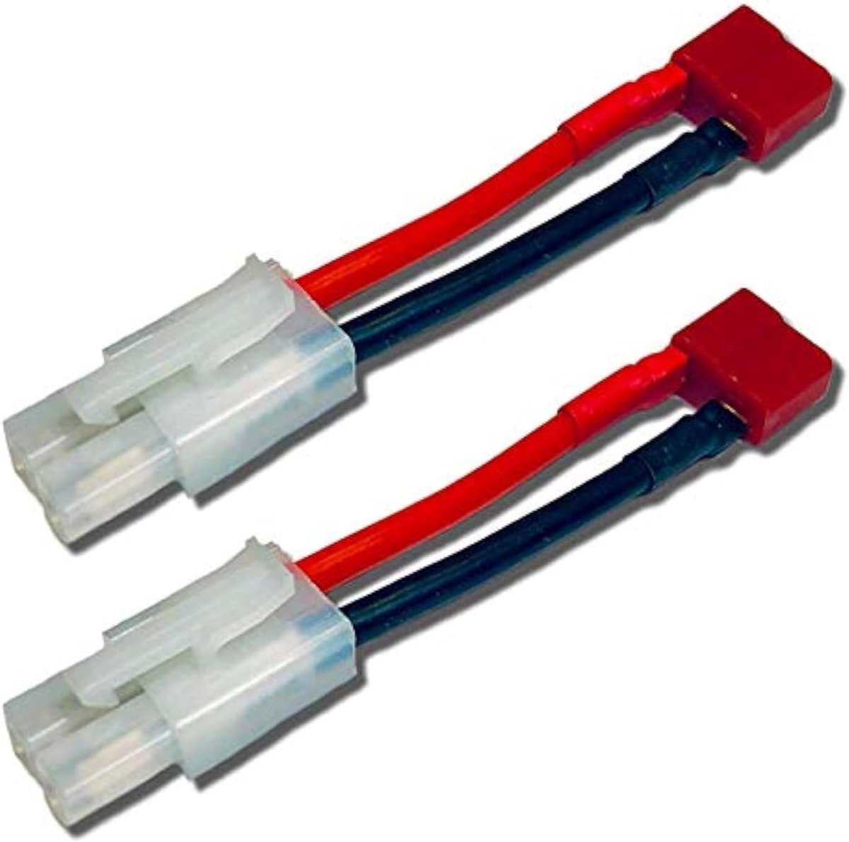 2 stuks premium adapter Japan 13,5 mm stekker vrouwelijke naar T-Dean T-stekker connector vrouwelijke hoge stroomstekker gouden stekker 14AWG kabel compatibel met Tamiya voor Lipo accu modelbouw
