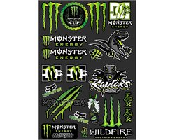 Motorrijder Stickers Set voor Off-Road Motorfietsen en Helmen - Racing, Motocross en Sponsor Stickers in Groen