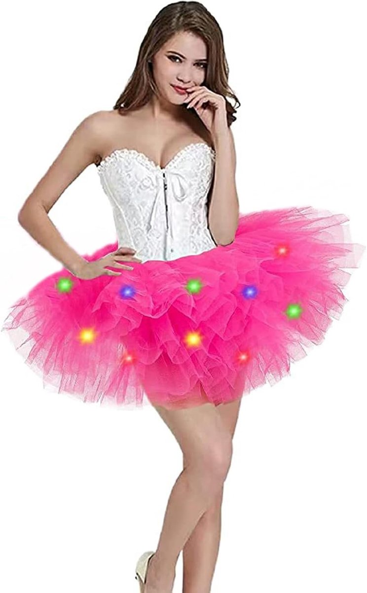 Lichtgevende Tulle Rok voor Vrouwen - Elegante Netrok voor Carnaval, Ballet en Cosplay Feestjes