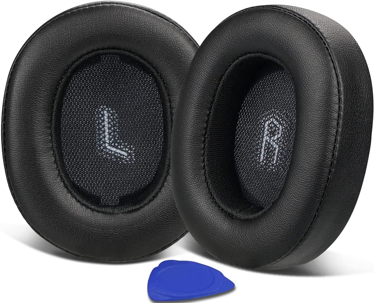 Vervangende Oorkussens - met zacht proteïneleer - voor E55BT Over-Ear koptelefoon - Zwart