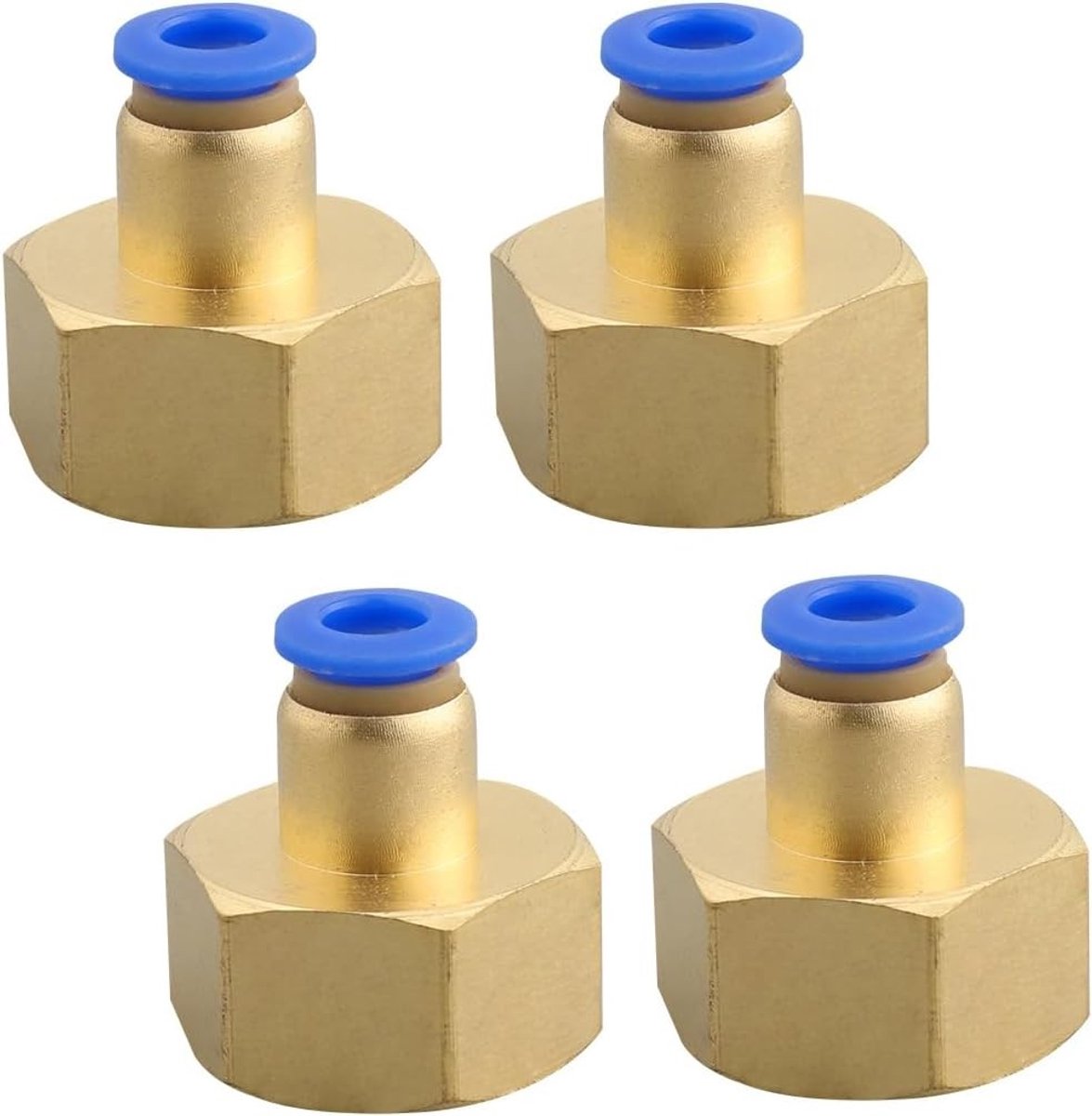Pneumatische verbinding 1,2 cm - slang 6 mm - snelkoppeling voor perslucht met fitting - industriële kwaliteit en duurzaamheid, eenvoudig te installeren, geschikt voor diverse toepassingen