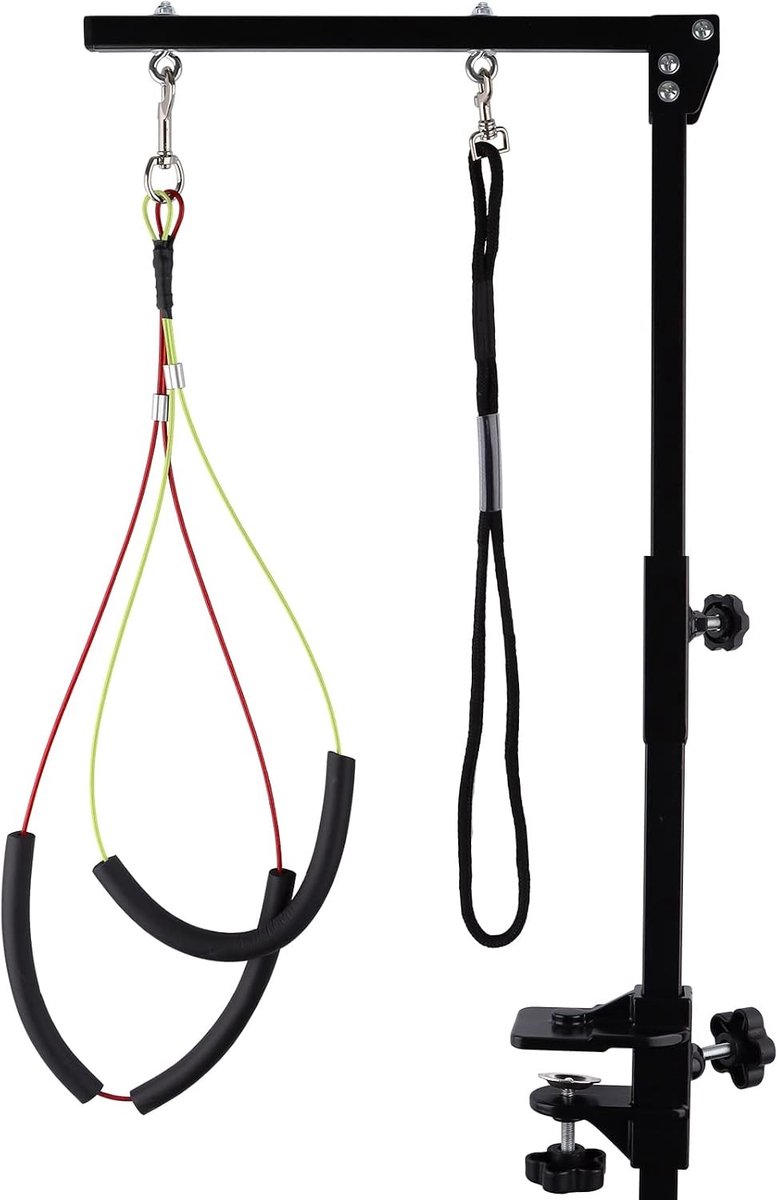 Hondenverzorging met Klem en Loope, Verstelbare 35 Inch Verzorgingsarm voor Grote en Kleine Honden, Ideaal voor Professionele en Thuisgebruik