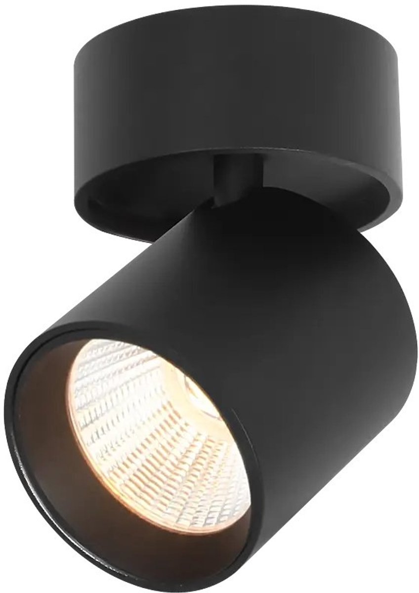 Fantasia Oyo ronde richtbare LED-opbouwspot in zwart, 7.5W, 620 lumen, energieklasse G