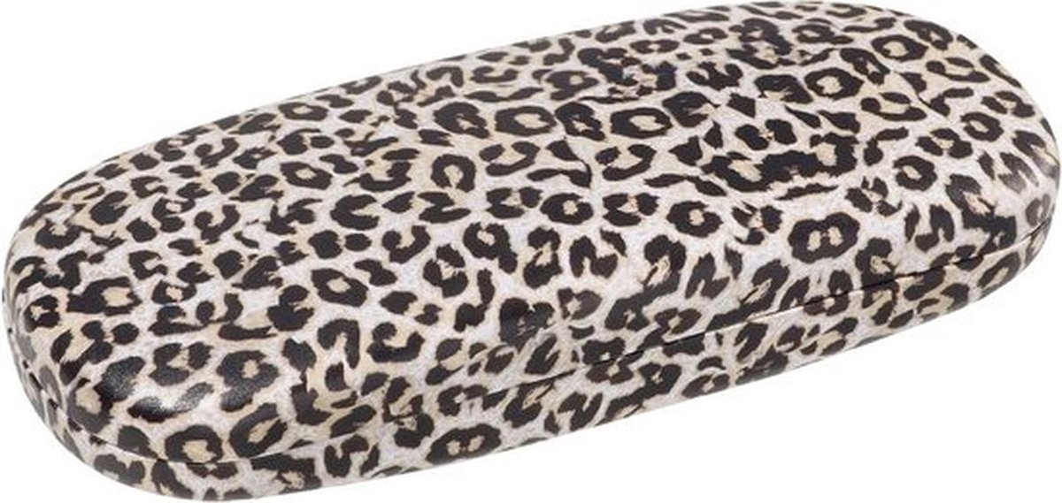 Stevig brillenetui - PU-leer zonnebrillendoos met schoonmaakdoek - Gebogen brillenetui voor vrouwen en mannen - Draagbare brillenorganizer voor op reis