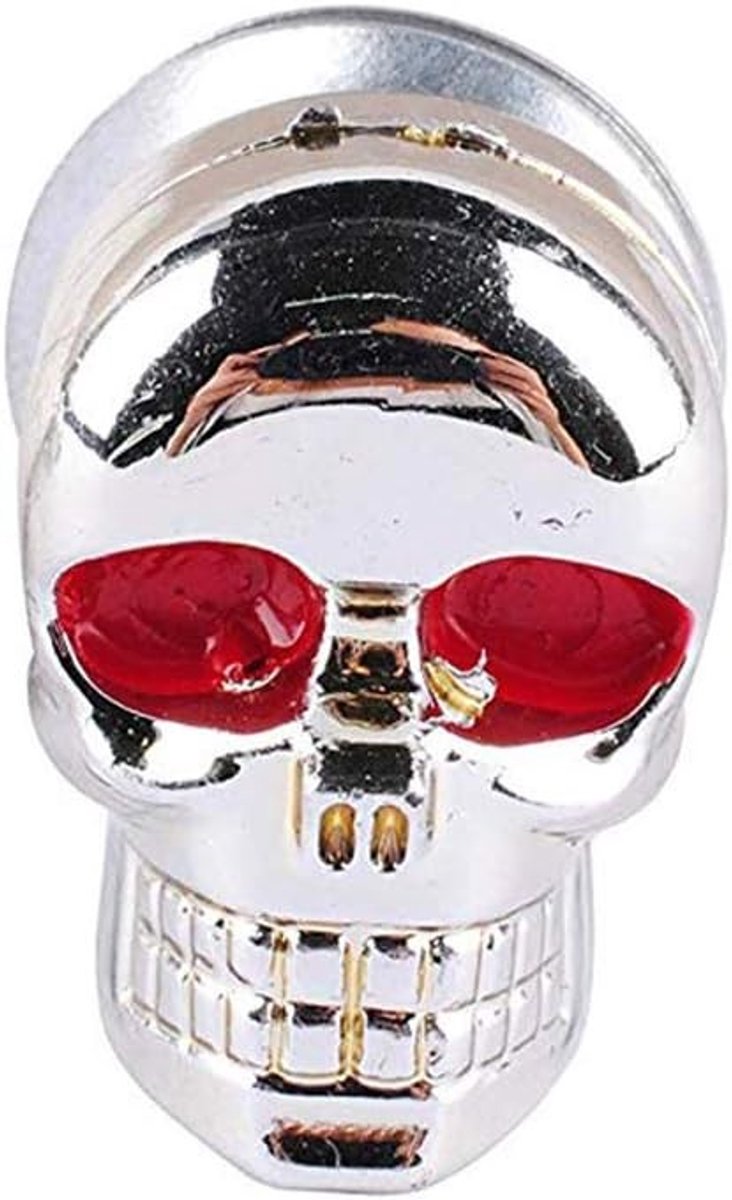 Skull schroeven voor kentekenplaten - 4 stuks zilver, decoratieve schroeven voor motor en dirtbike