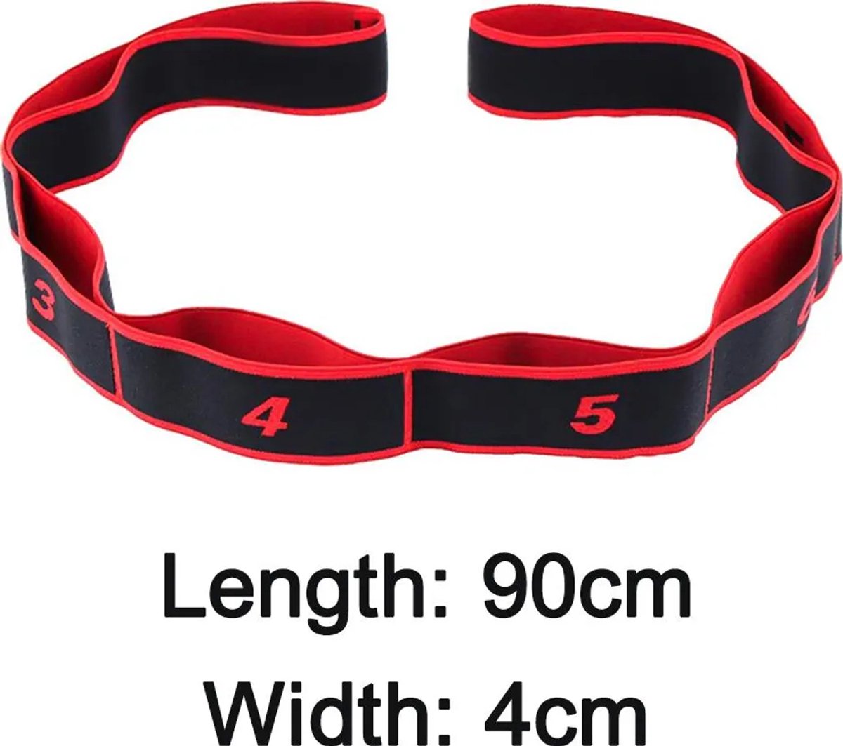 Multisegment elastische sportriem, yoga-stretchriem, elastische stretchband, yoga-stretchband, fitnesstraining