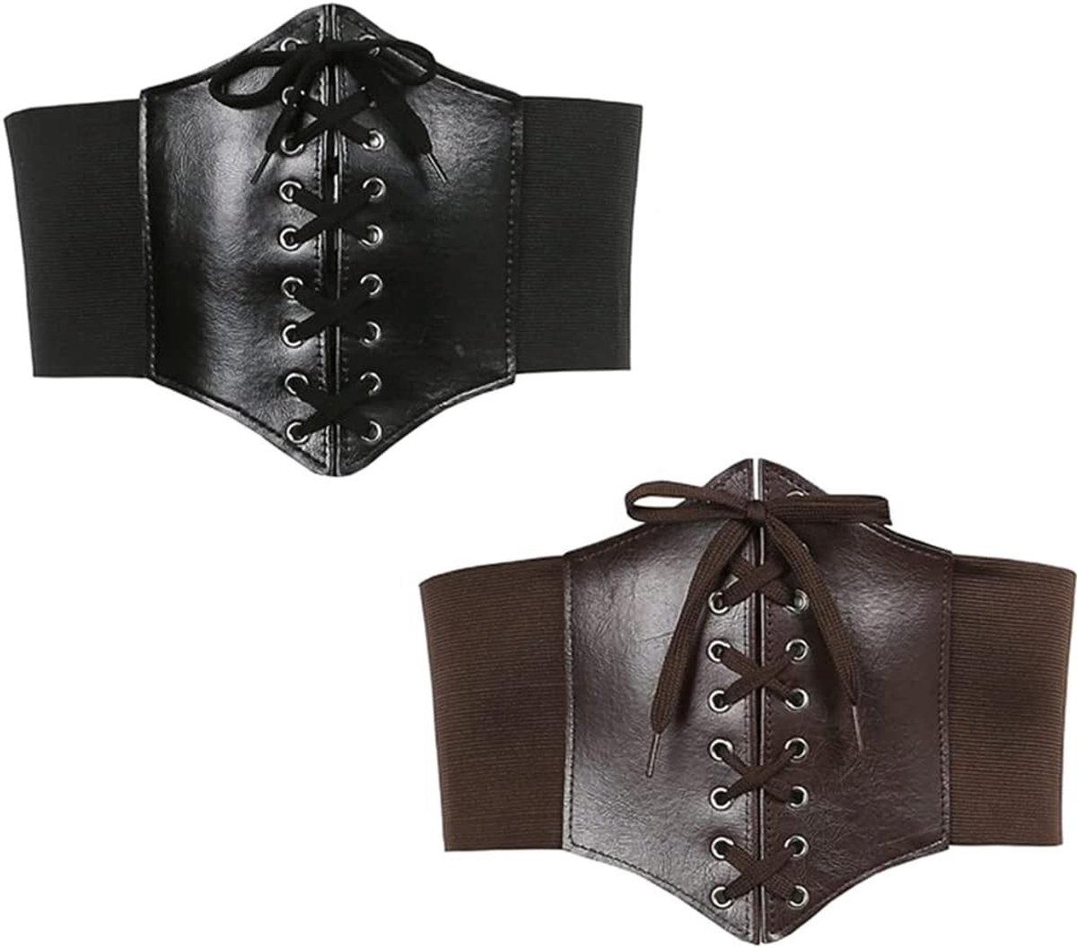 Stijlvolle brede retro ceintuur voor dames, perfect voor shirt, jurk en mantel - 2-delige set