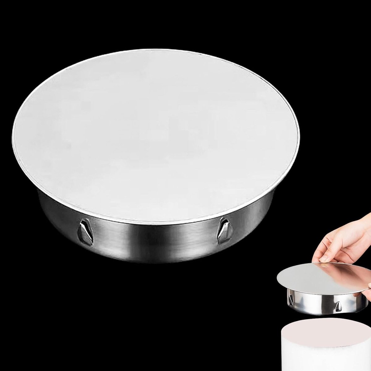 RVS Blinddeksel voor Ovenpijp Ø150 mm - Tube Cover, Rookpijpafdekking en Wanddoorvoerafdekking voor 160 mm Ovenpijpen