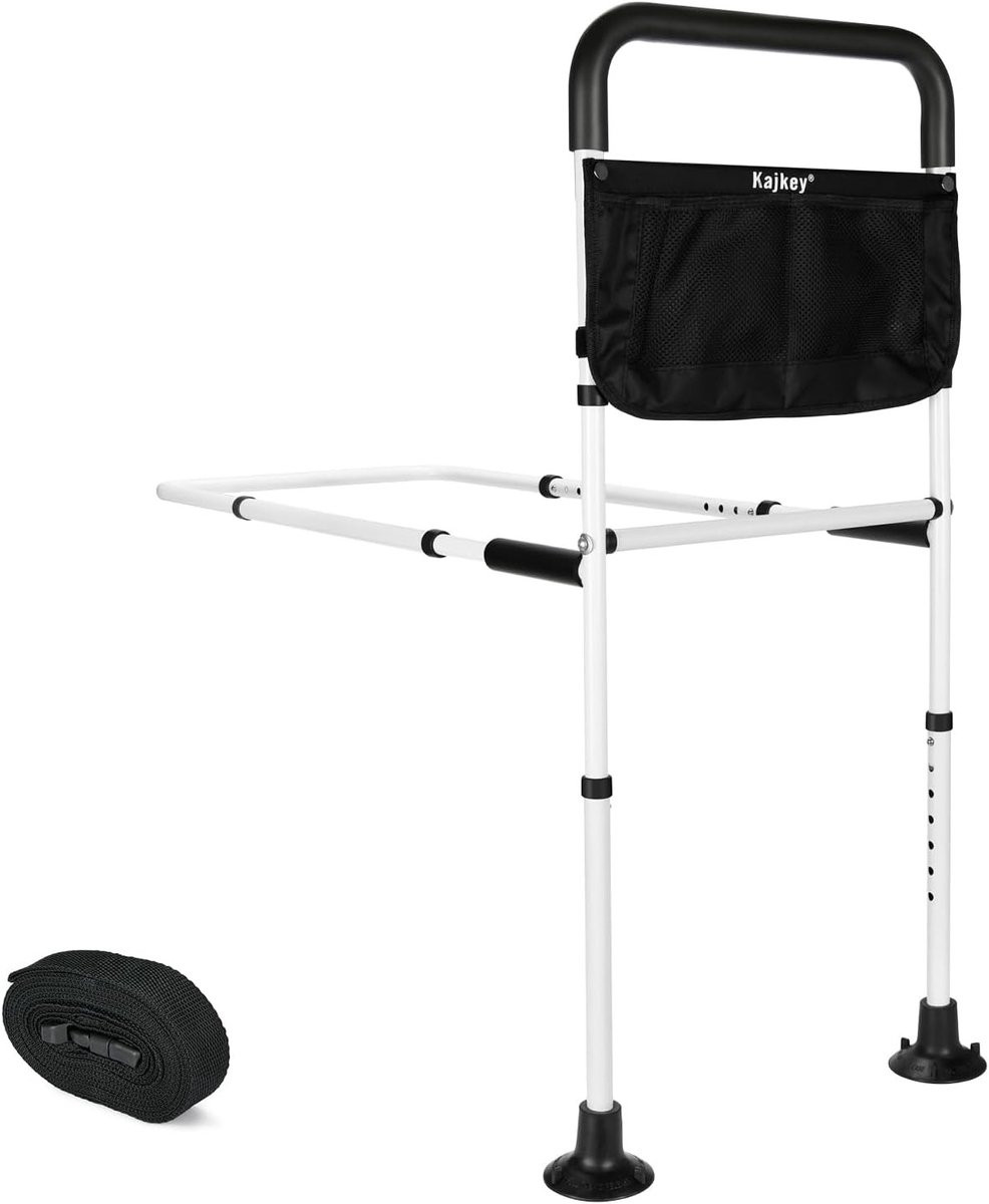 Verstelbare bedhekje voor ouderen, hoogte 45-53 cm, breedte 73-93 cm, met opbergzak, veilig en praktisch
