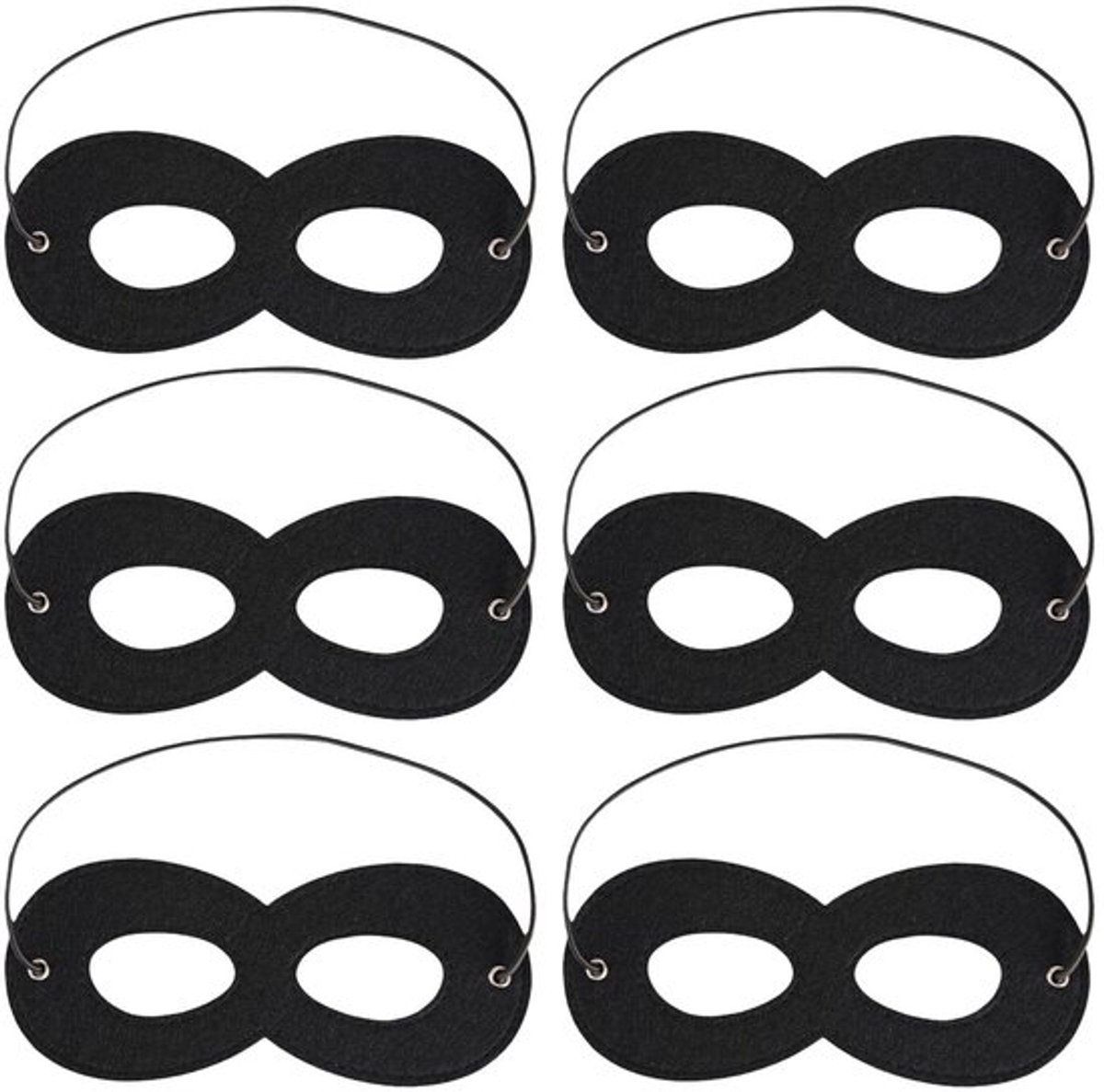Dailygoods- Oogmasker Set van 6 - Maskerade/Oogmaskers - Carnaval/