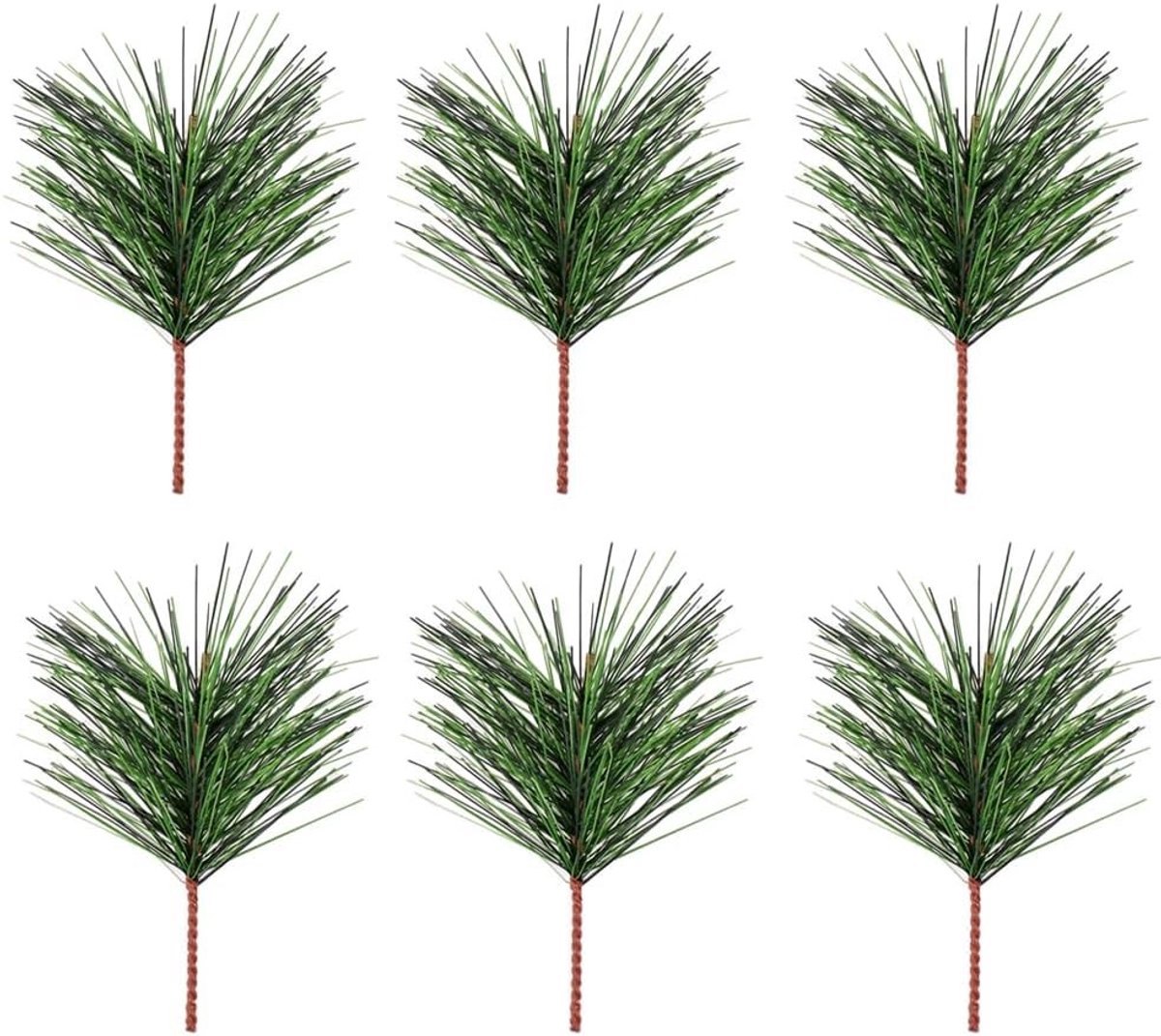 12 Stuks Kunstmatige Dennentakken voor DIY Kerstdecoratie, Kransen en Bloemstukken