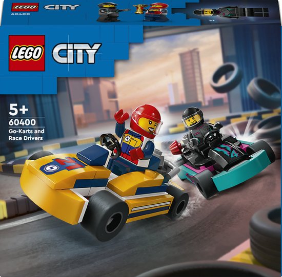 LEGO 60400 City Karts en racers Speelgoed Race Auto Set voor Kinderen vanaf 5 Jaar