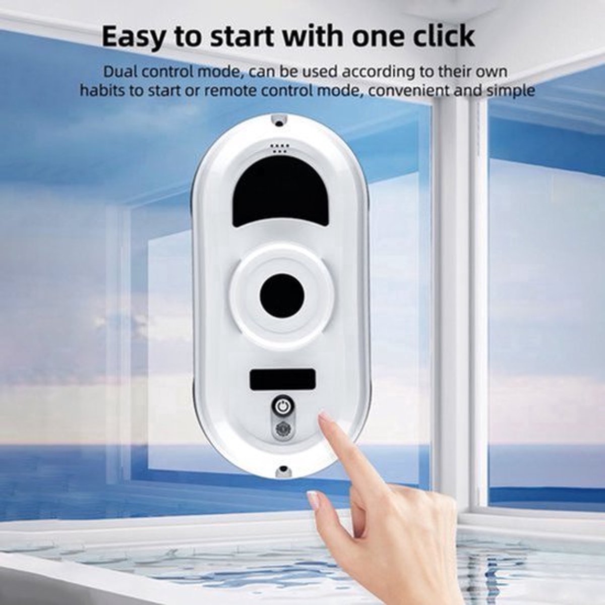 Elektrische Ramenwasser – Ramenrobot – Glasreiniger – Ruitenreiniger – Automatische Ramenreiniger – Intelligente Navigatie – Veiligheidssysteem – Afstandsbediening – 10 Microvezeldoekjes