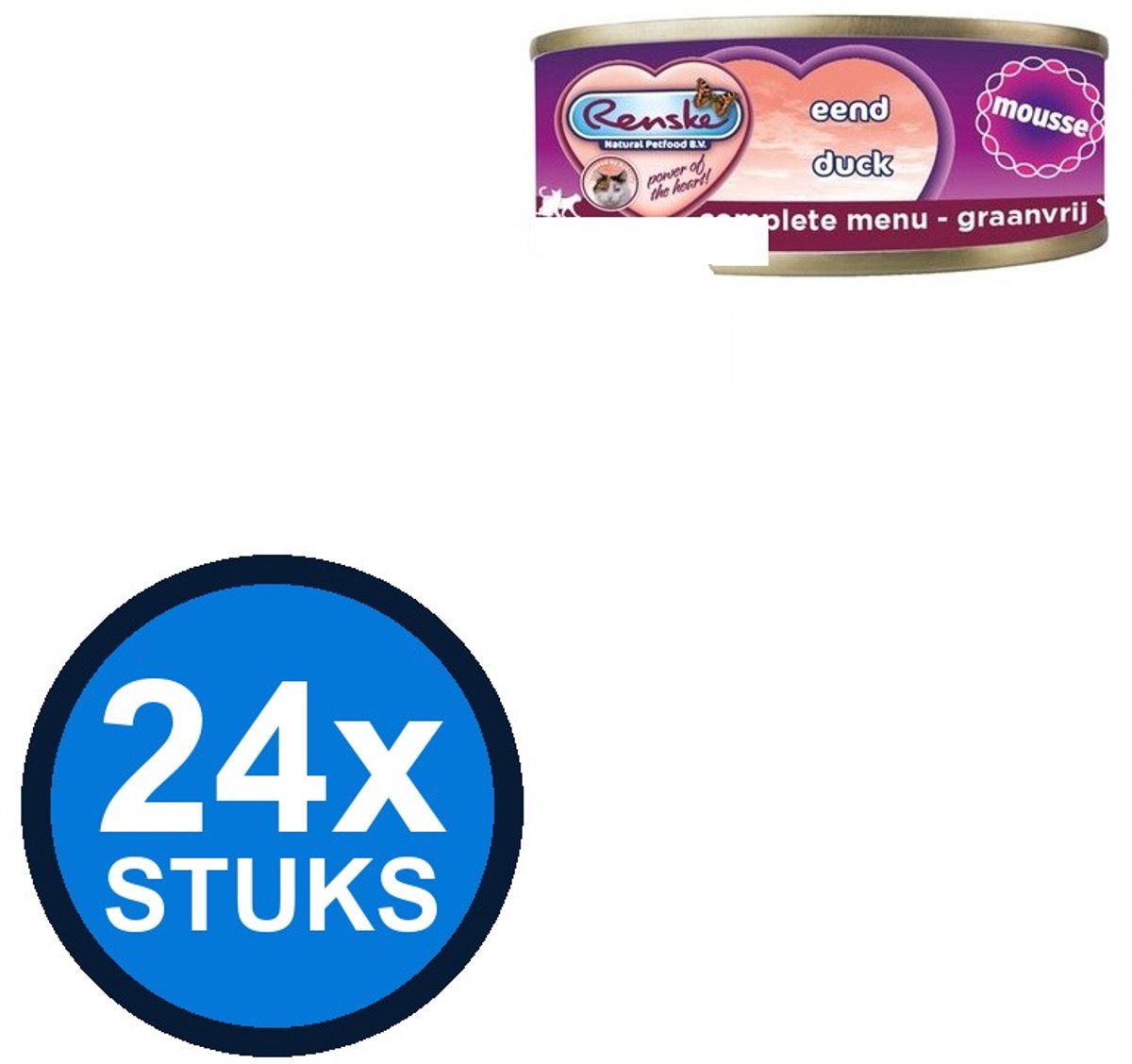 24x Renske vers kat mousse eend 70gr