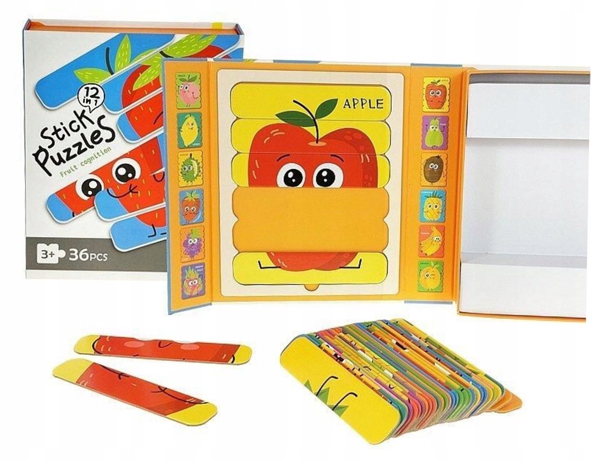 Adar Puzzel Strepen - Fruit 36 ​​stukjes