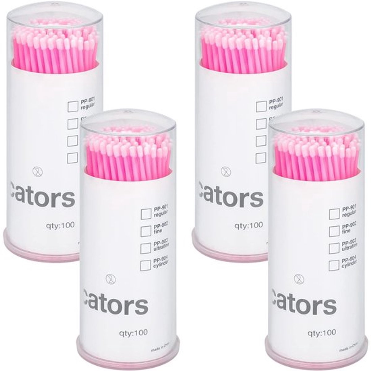 Allecto - Micro Brushes - Eyelash Brushes - Voor het aanbrengen van make-up - Pink