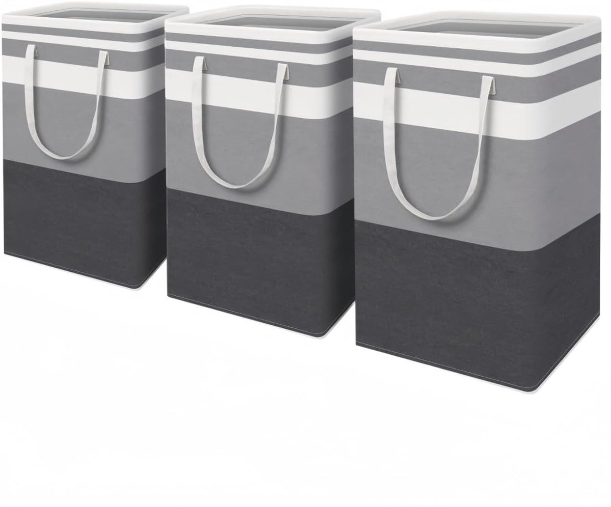 Grote Waterdichte Vouwbare Wasmanden met Handvatten - 75 Liter, Ideaal voor Kamer, Badkamer en Camping, Perfect voor Opberging en Organisatie