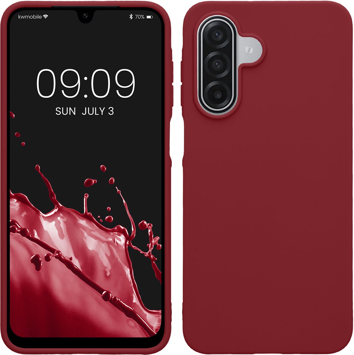 kwmobile telefoonhoesje geschikt voor Samsung Galaxy A18 4G / 5G - Hoesje voor smartphone - Back cover in bordeaux-violet