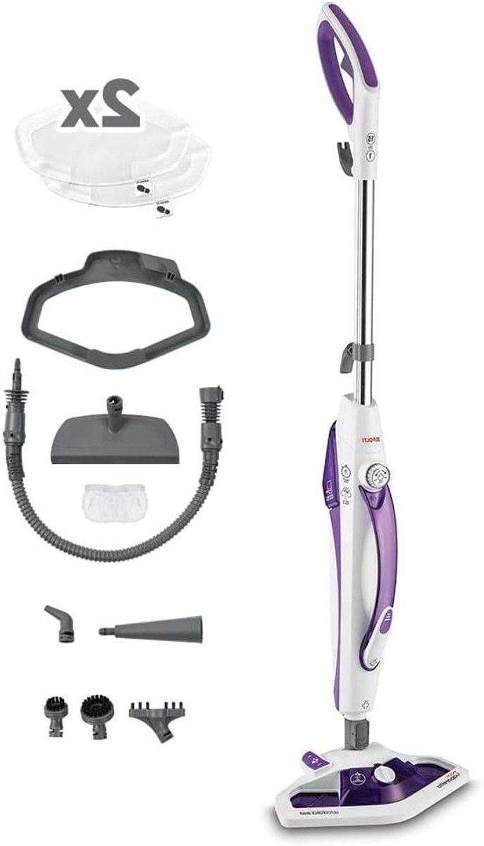 Stoomreiniger - Vloerreiniger - Hygiënisch Huis - 15-in-1 Functionaliteit - 1500 Watt - Paars