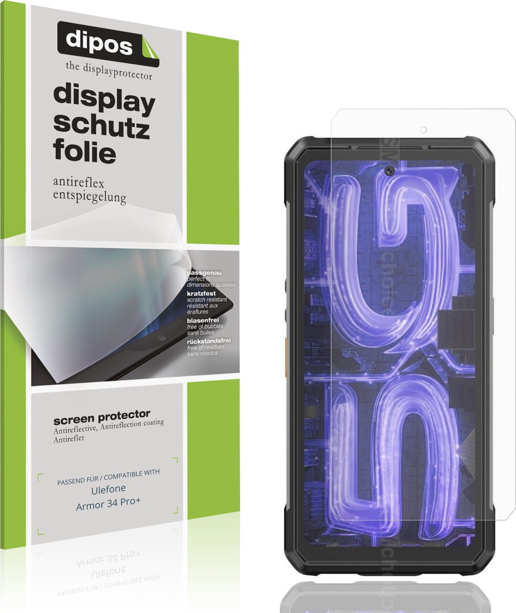 dipos – 4x Matte Beschermfolie geschikt voor Ulefone Armor 34 Pro+ | Krasbestendige & antireflecterende Screenprotector Ultra-Thin