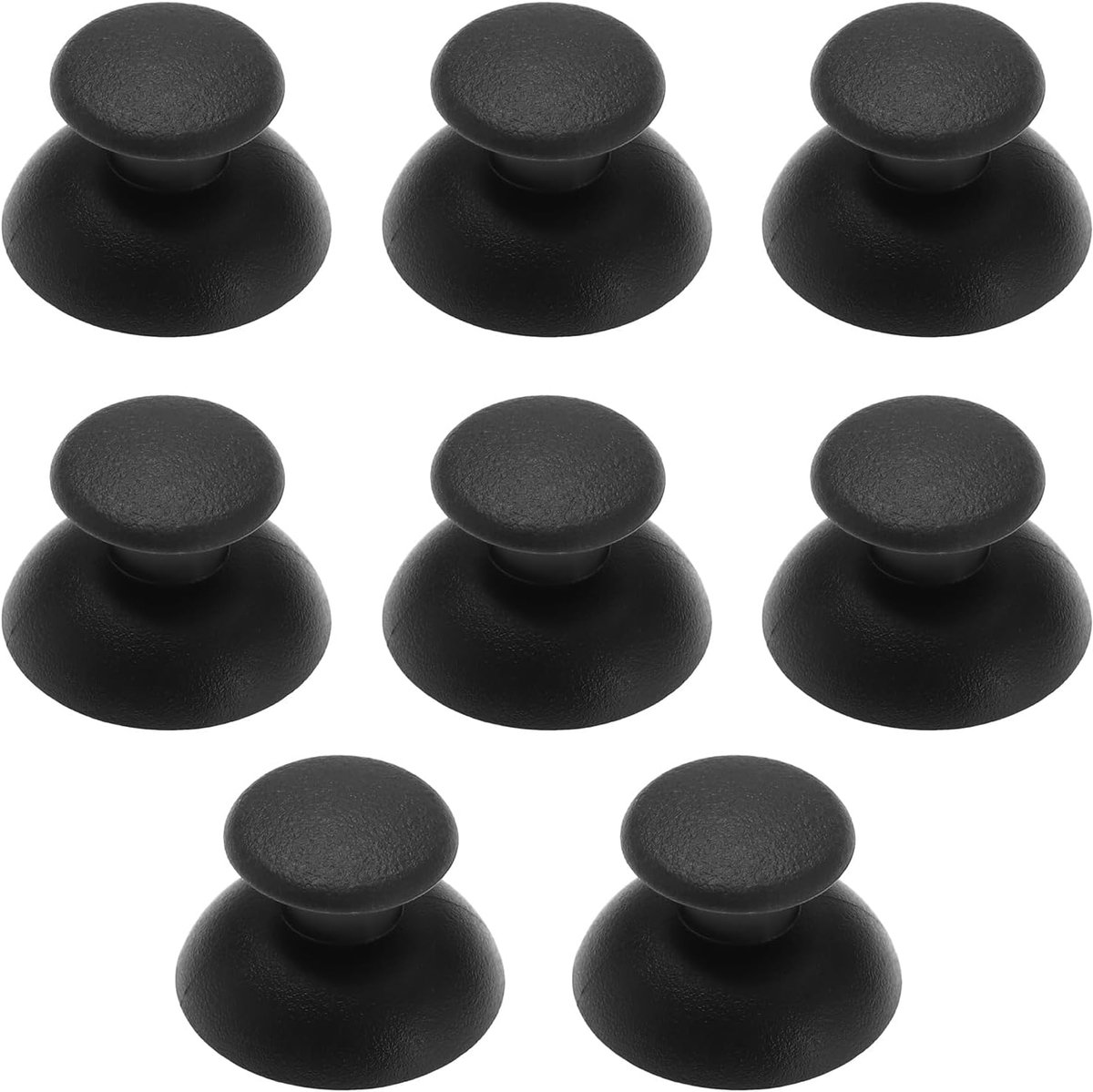 SnelShoppen - 8PCS Thumbsticks Compatible met PS3 Controller Joystick Grip, Vervangende Analog Stick Caps, Zwart, Duurzaam ABS Plastic, Perfect voor R