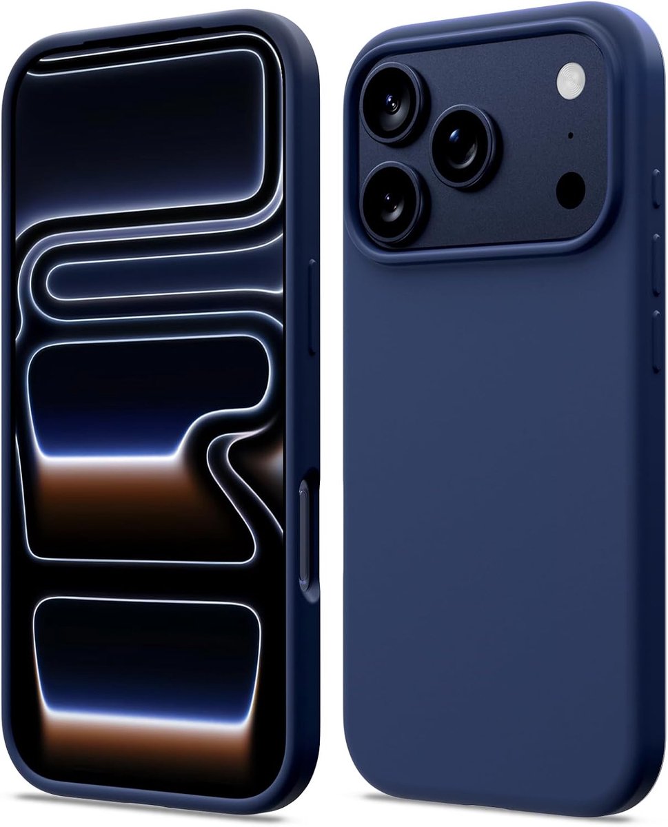 ACRONIX 17 Pro Liquid Silicone Case, Shockproof Compatible with 17 Pro Case, Soft Full Body Protection (Navy Blue) - ShopVlot