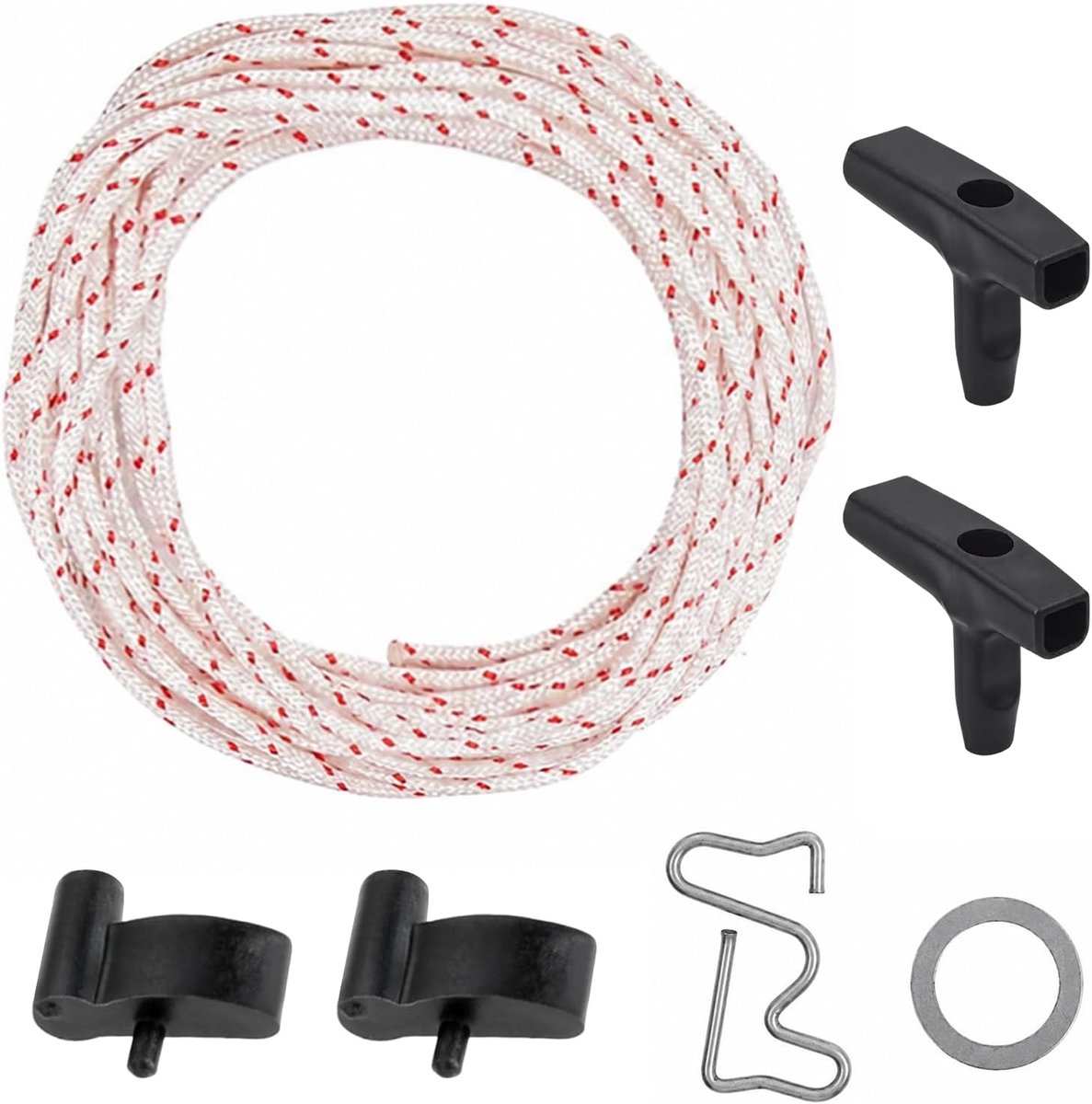 10 meter startkabel grasmaaier met 2 stuks startergreep, 3,5 mm grasmaaierkabel, geschikt voor grasmaaiers - ShopVlot