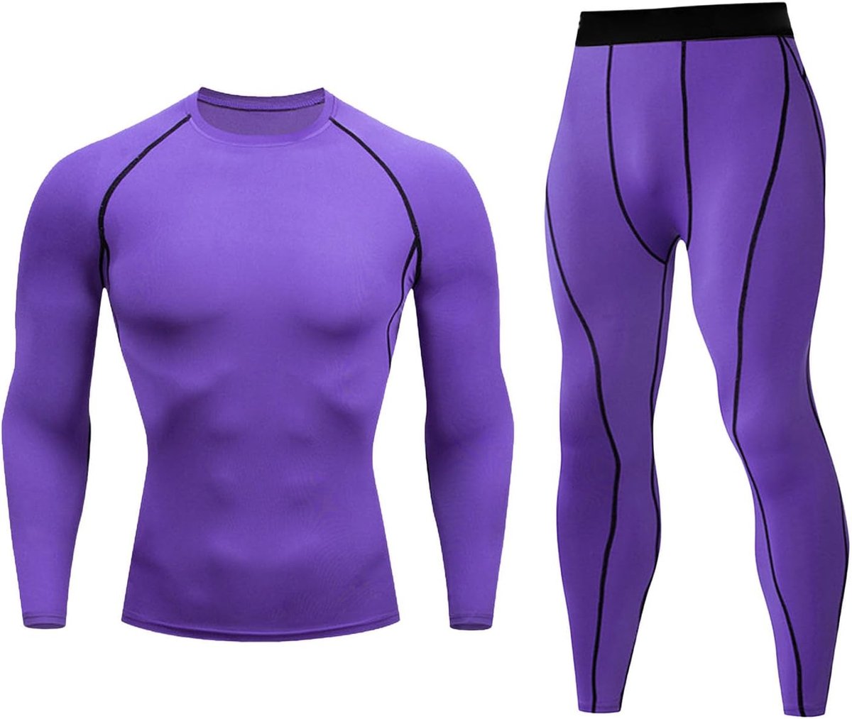 2-delige set voor heren, katoen, trainingspak, joggingpak en broek, sportkleding, broek, joggen, hardlopen, elastisch, verstelbaar, zacht, A57