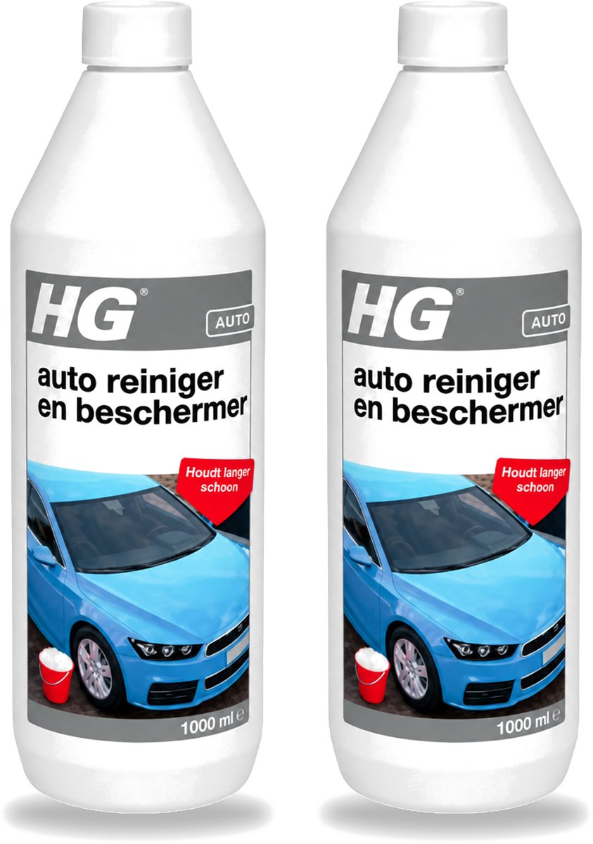 2 x HG - Autoreiniger & Beschermer - Houdt Langer Schoon - 50 tot 60 Wasbeurten - 1L - Voordeelverpakking - 2 stuks