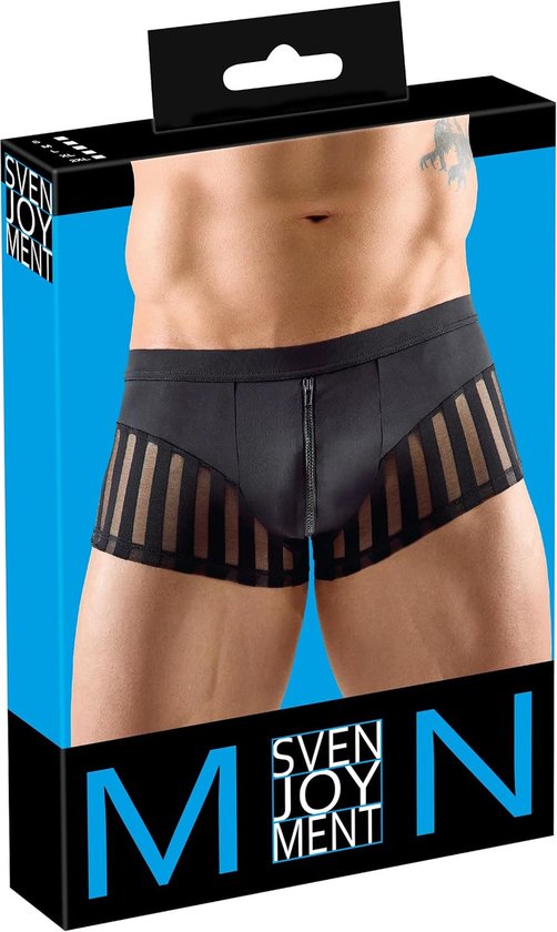 Broek met rits aan de voorkant voor heren Zwart S — afbeelding 3