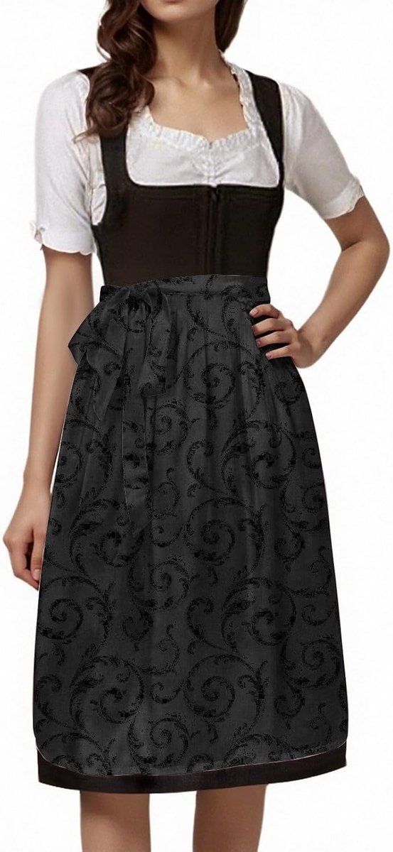Bedrukte veterschort voor dames, cosplay-kostuum, Beierse feest, kostuumaccessoire