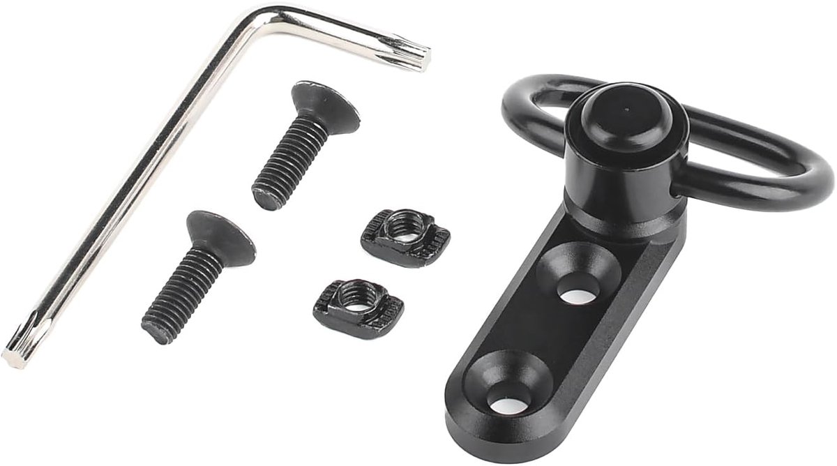 Sling Swivel QD Sling Mount voor Mlok/Keymod Railsystemen QD-Rail Houder Montage (Zwart)