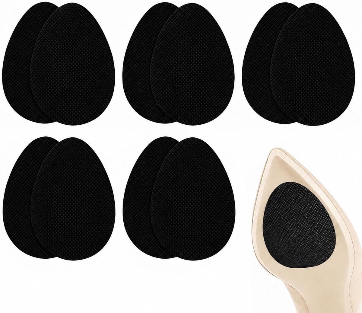 5 paar antislip siliconen inlegzolen, antislip schoenen