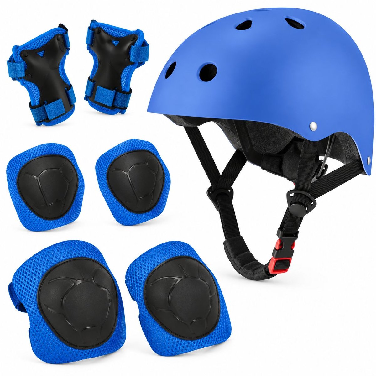 VHV - Beschermingsset - S - Blauw - Skate bescherming - Sportveiligheid - Skatebeschermers - Helm knie elleboog pols - voor skateboard en scooterhelm