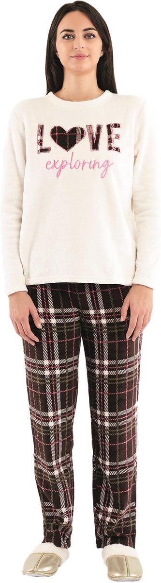 Fleece pyjama/fleece huispak/loungewear met diermotief
