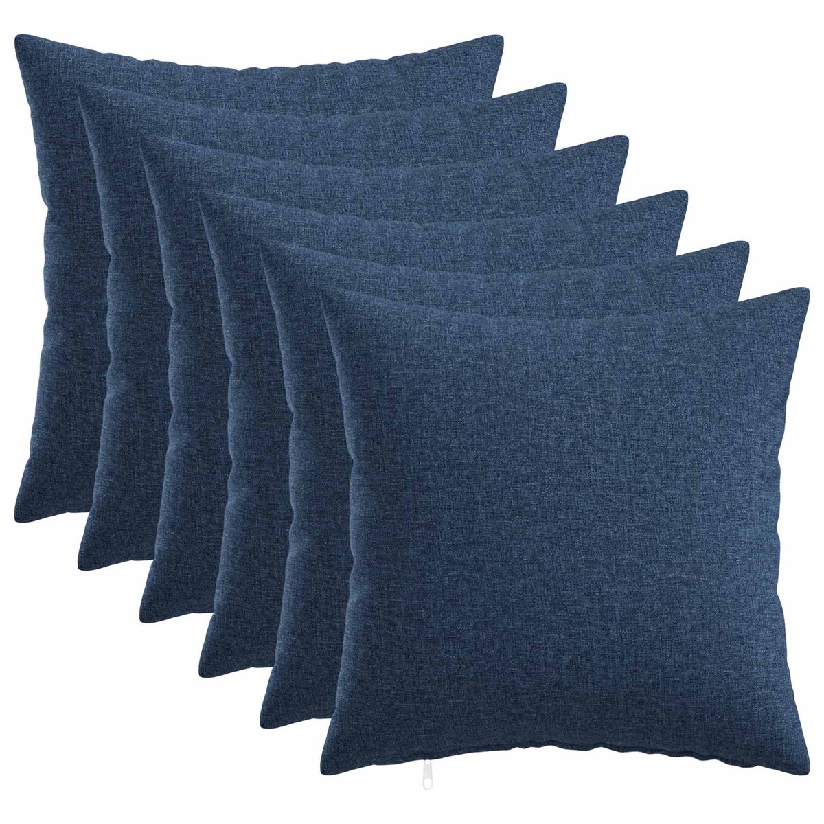 vidaXL Dekenkussen - 6 - st - HEERLEN - Blauw - 30 - x - 30 - cm - Stof