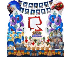 96-delige Roblx-feestservies, anime-verjaardagsdecoratie, NlsqAMZ-taartversiering, tafeldecoratie, feestdecoratie, feestservieset, folieballonnen, serviesgoed