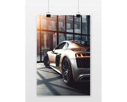 Poster Sportauto Achterkant - Auto Achterkant - Auto - Auto Kunst - Woondecoratie - posters - formaat 60x90cm - 695