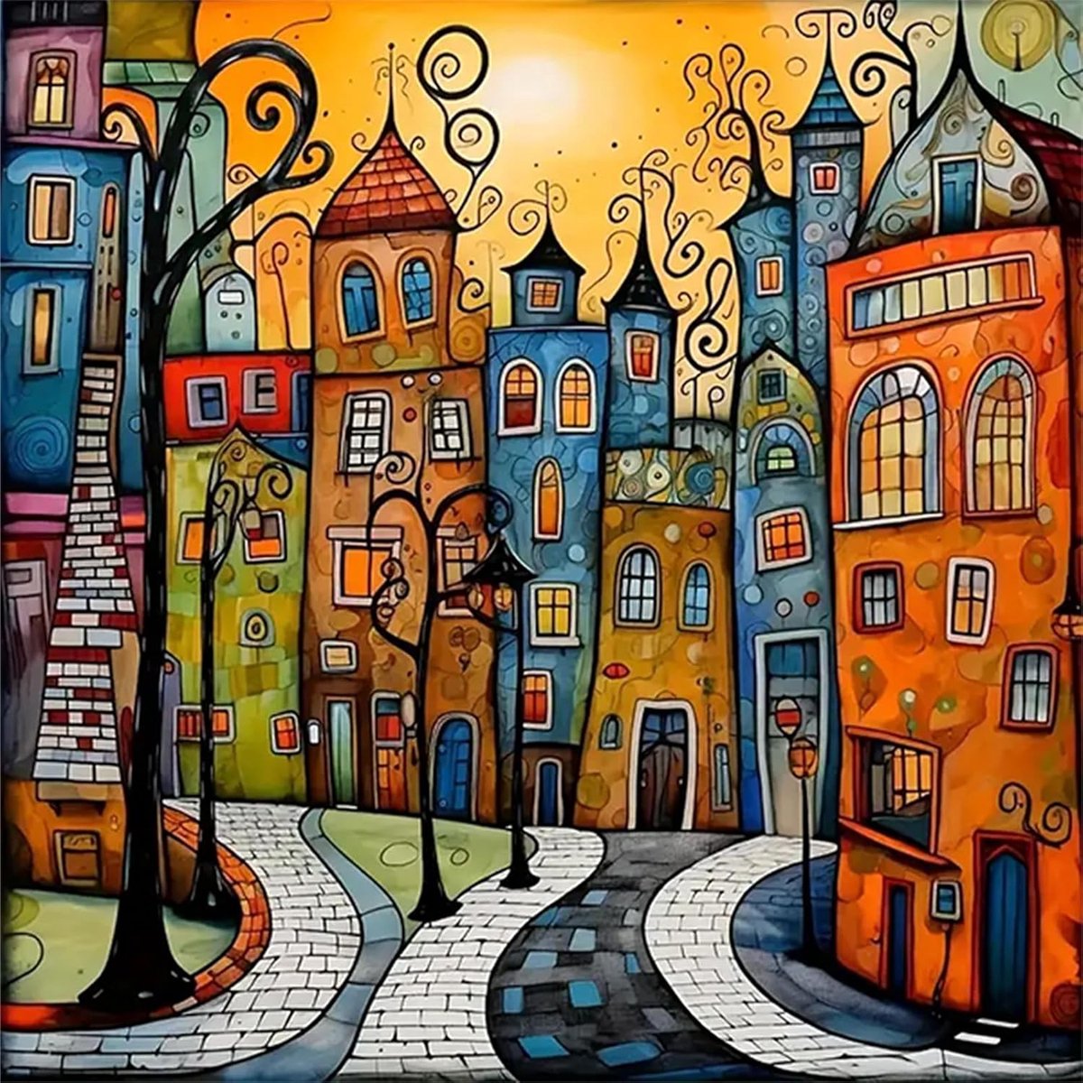 SnelShoppen - Paint by Numbers voor Volwassenen - DIY Schilderen op Canvas Landschap - Compleet Schilderpakket voor Beginners - 30x40 cm - Makkelijk e
