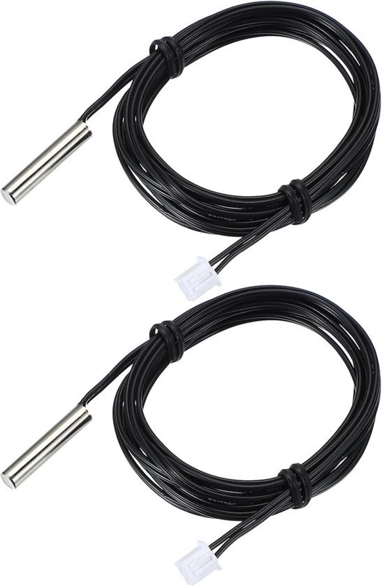 2x 10K NTC-temperatuursensor - sonde - Waterdicht koper - 1% nauwkeurigheid - Geschikt voor koelkast en airco